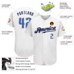 Jersey Weiß Authentic Custom Blau-Marineblau Baseball Jersey Weiß Authentic Custom Blau-Marineblau Baseball