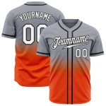 Fade Custom Jersey Orange-Schwarz Grau Mode Weiß Baseball Authentic Fade Custom Jersey Orange-Schwarz Grau Mode Weiß Baseball Authentic