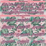 Benutzerdefiniertes weißes, mittelgroßes, rosa-marineblaues 3D-Musterdesign mit Hawaii-Palmblättern und Blumen, authentisches Baseball-Trikot Benutzerdefiniertes weißes, mittelgroßes, rosa-marineblaues 3D-Musterdesign mit Hawaii-Palmblättern und Blumen, authentisches Baseball-Trikot