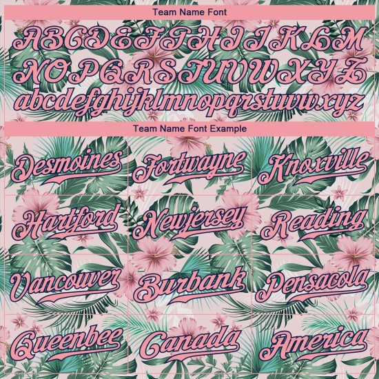 Benutzerdefiniertes weißes, mittelgroßes, rosa-marineblaues 3D-Musterdesign mit Hawaii-Palmblättern und Blumen, authentisches Baseball-Trikot Benutzerdefiniertes weißes, mittelgroßes, rosa-marineblaues 3D-Musterdesign mit Hawaii-Palmblättern und Blumen, authentisches Baseball-Trikot