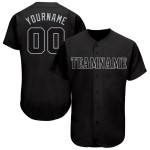 Benutzerdefiniertes schwarz-graues Baseball-Trikot Benutzerdefiniertes schwarz-graues Baseball-Trikot