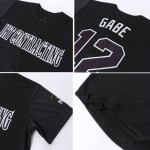 Benutzerdefiniertes schwarz-graues Baseball-Trikot Benutzerdefiniertes schwarz-graues Baseball-Trikot