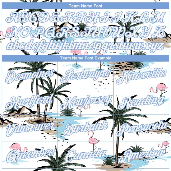 Jersey Weiß-Licht Custom V-Ausschnitt Damen Baseball Blau Cropped Weiß 3D Palm Hawaii Bäume Jersey Weiß-Licht Custom V-Ausschnitt Damen Baseball Blau Cropped Weiß 3D Palm Hawaii Bäume