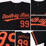 Benutzerdefiniertes schwarz-oranges Baseball-Trikot Benutzerdefiniertes schwarz-oranges Baseball-Trikot