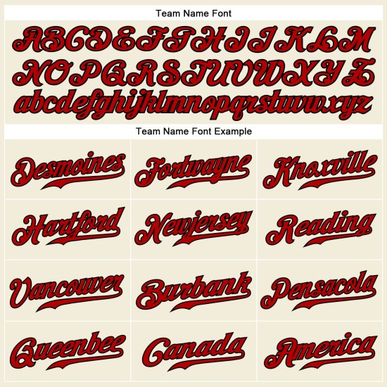 Benutzerdefinierte Creme Schwarz Nadelstreifen Rot-Schwarz Authentic Baseball Jersey Benutzerdefinierte Creme Schwarz Nadelstreifen Rot-Schwarz Authentic Baseball Jersey