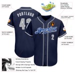 Grau-Weißes Baseball-Trikot Custom Navy Authentic Grau-Weißes Baseball-Trikot Custom Navy Authentic