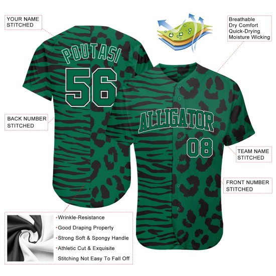 Streifen Authentische Jersey Leopard Design Custom Skin Baseball 3D Muster Zebra Streifen Authentische Jersey Leopard Design Custom Skin Baseball 3D Muster Zebra