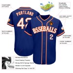 Baseball Authentic Trikot Weiß-Orange Royal Custom Baseball Authentic Trikot Weiß-Orange Royal Custom