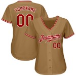 Gold Authentic Old Jersey Baseball Custom Rot-Weiß Gold Authentic Old Jersey Baseball Custom Rot-Weiß