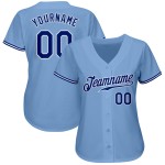 Jersey Blue Light Baseball Authentic Royal-Weiß Custom Jersey Blue Light Baseball Authentic Royal-Weiß Custom