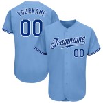 Jersey Blue Light Baseball Authentic Royal-Weiß Custom Jersey Blue Light Baseball Authentic Royal-Weiß Custom