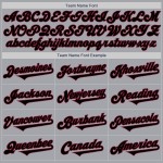 Grau Baseball Tone Schwarz-Crimson Zwei Custom Authentic Jersey Grau Baseball Tone Schwarz-Crimson Zwei Custom Authentic Jersey