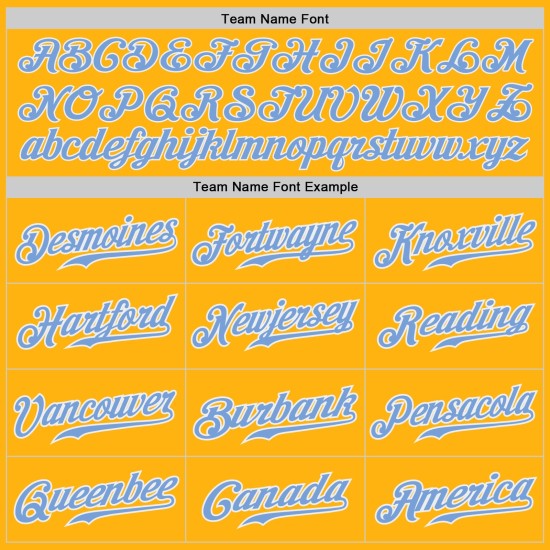 Baseball Gold Blau-Weiß Custom Jersey Light Authentic Baseball Gold Blau-Weiß Custom Jersey Light Authentic