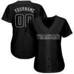 Benutzerdefiniertes schwarz-graues Baseball-Trikot Benutzerdefiniertes schwarz-graues Baseball-Trikot