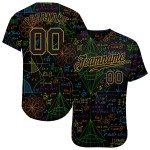Musterdesign Benutzerdefiniertes Baseball-Mathe-Trikot Authentic 3D Musterdesign Benutzerdefiniertes Baseball-Mathe-Trikot Authentic 3D