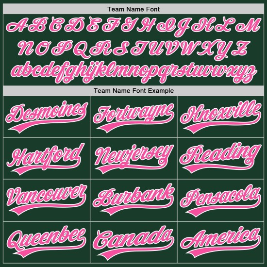Benutzerdefiniertes authentisches Trikot Pink-Weiß Baseball Grün Benutzerdefiniertes authentisches Trikot Pink-Weiß Baseball Grün