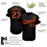 Benutzerdefiniertes schwarz-oranges Baseball-Trikot Benutzerdefiniertes schwarz-oranges Baseball-Trikot