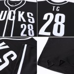 Benutzerdefiniertes authentisches Baseball-Trikot in Schwarz und Weiß Benutzerdefiniertes authentisches Baseball-Trikot in Schwarz und Weiß