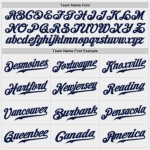 Jersey Weiß Authentic Custom Blau-Marineblau Baseball Jersey Weiß Authentic Custom Blau-Marineblau Baseball