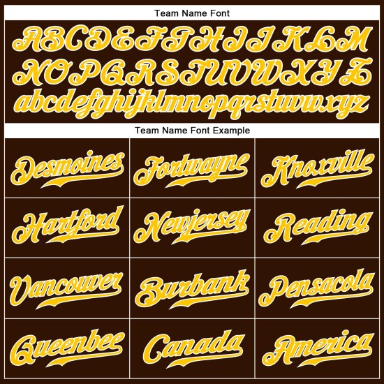 Benutzerdefiniertes ärmelloses Trikot Authentic Braun Gold-Weiß Baseball Benutzerdefiniertes ärmelloses Trikot Authentic Braun Gold-Weiß Baseball