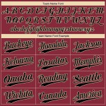 Benutzerdefiniertes authentisches Baseball-Trikot in Crimson Black-City Cream Benutzerdefiniertes authentisches Baseball-Trikot in Crimson Black-City Cream