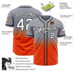 Fade Custom Jersey Orange-Schwarz Grau Mode Weiß Baseball Authentic Fade Custom Jersey Orange-Schwarz Grau Mode Weiß Baseball Authentic