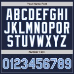 Benutzerdefiniertes authentisches Baseball-Trikot mit Nadelstreifen in Marineblau und Weiß, Hellblau-Weiß Benutzerdefiniertes authentisches Baseball-Trikot mit Nadelstreifen in Marineblau und Weiß, Hellblau-Weiß